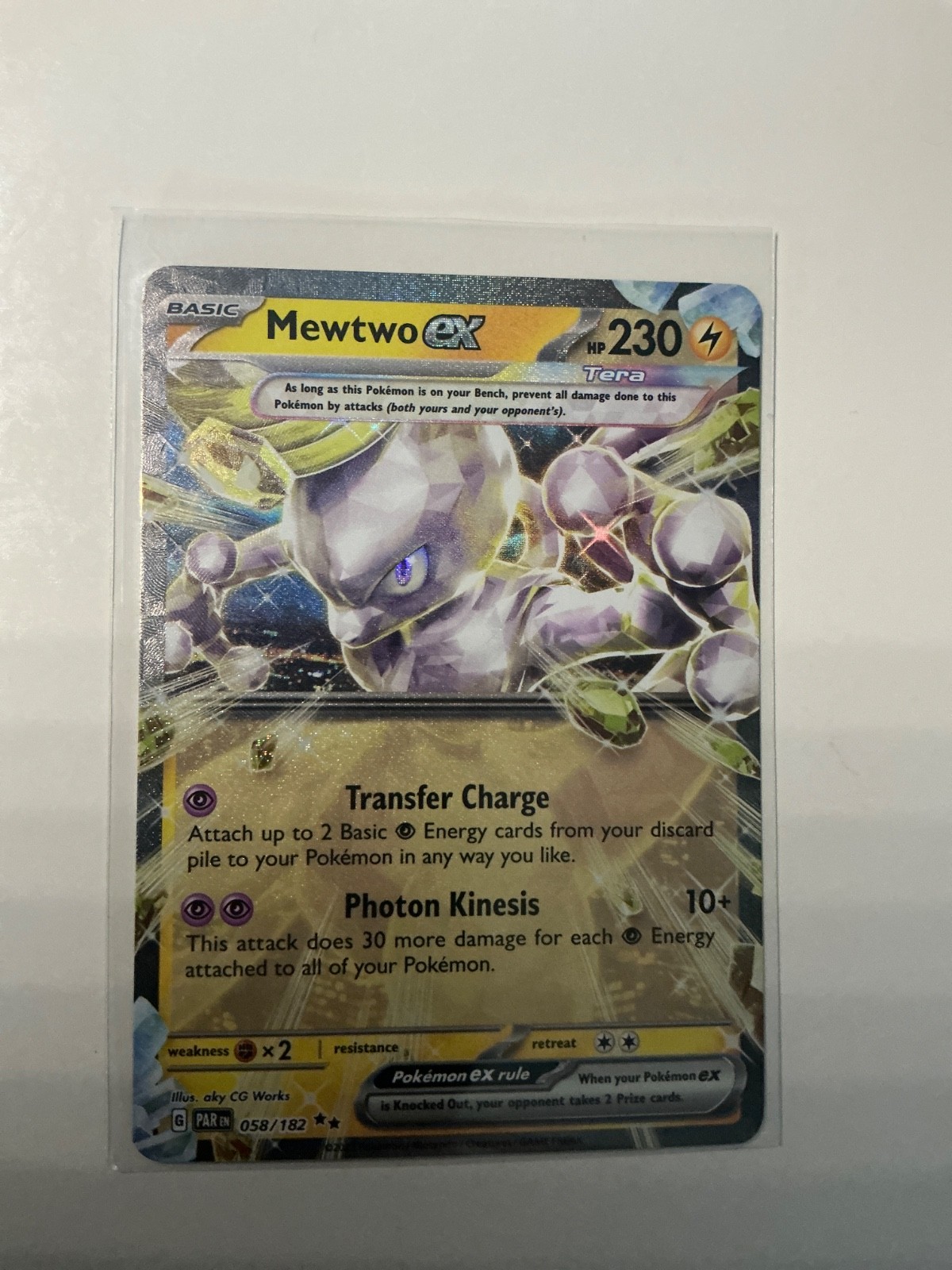 Mewtwo Ex 058/182 Paradox Rift Pokemon TCG NM EN
