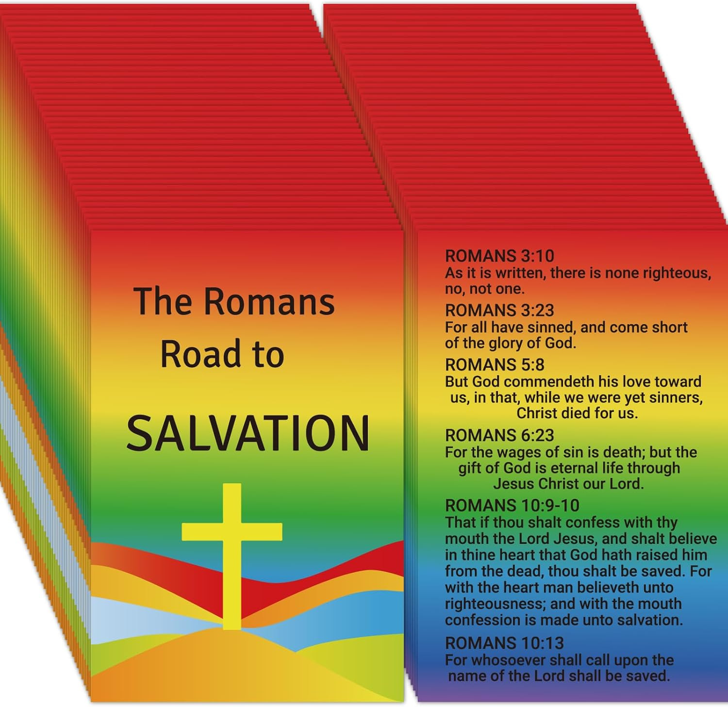 240pcs The Romans Road to Salvation Gospel Tracts Plan of Salvation Prayer Cards 240pcs The Romans Road to Salvation Gospel Tracts Plan of Salvation Prayer Cards