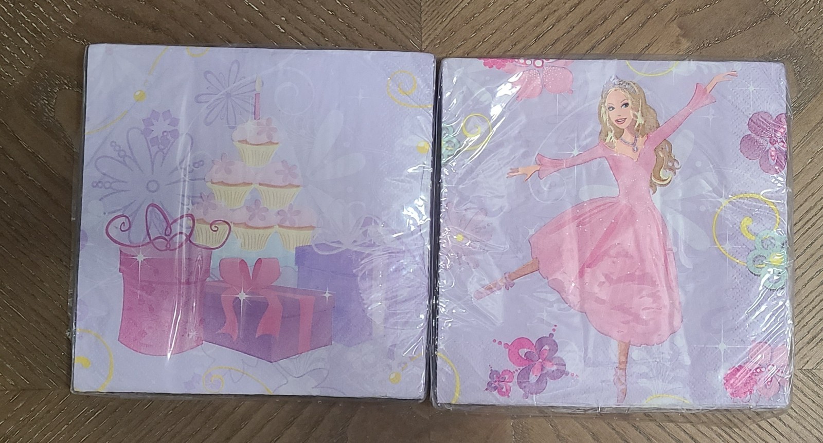 2 packs of Vintage Barbie Perennial Princess luncheon paper napkins