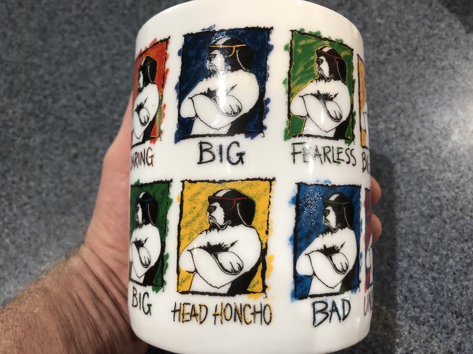 Vintage 1997 Big Dog HUGE 32 oz Coffee Mug Attitude is Everything Excellent Cond