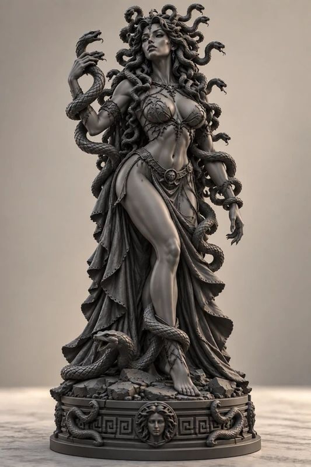 Medusa Goddess Sculpture – Greek Mythology Queen Statue Resin Figurine, Fantasy