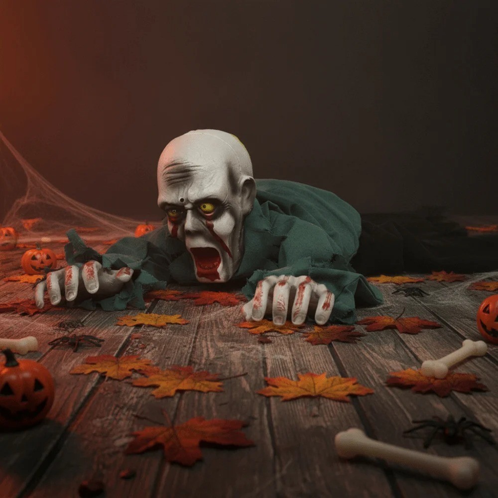 Electric Halloween Crawling Ghost Voice Control Animatronic Zombie Prop Decor