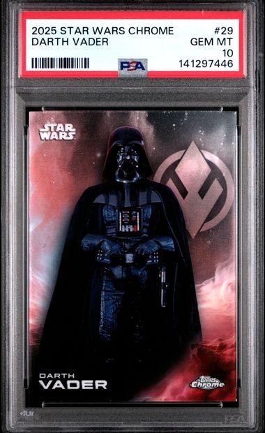 2025 TOPPS CHROME STAR WARS DARTH VADER #29 PSA 10