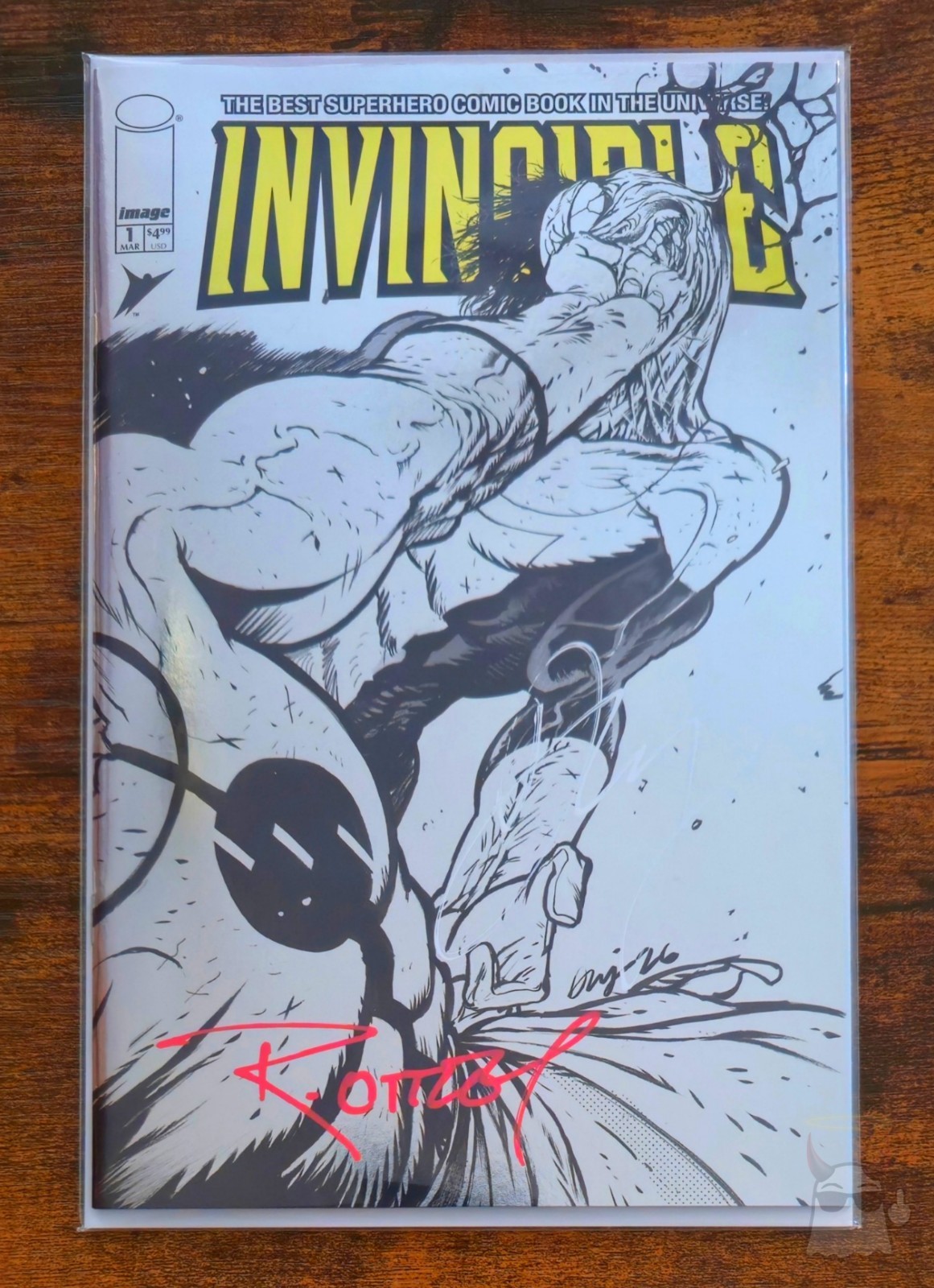 Invincible #1CZ DWJ Felix Exclusive Wraparound Foil Signed by DWJ & R Ottley LTD