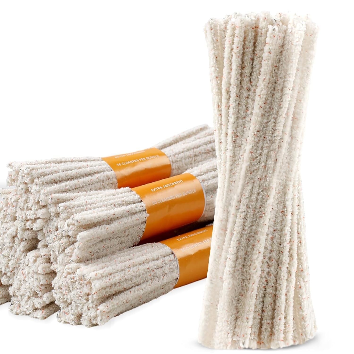 300PCS 6 Inch Pipe Cleaners Bulk Cotton Wire Spikes Pipe Cleaning Brushes