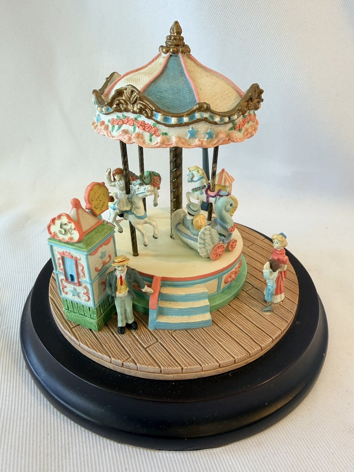 The Rose Carousel Music Box Princeton Galley 1994 Plays All Pretty Little Horses
