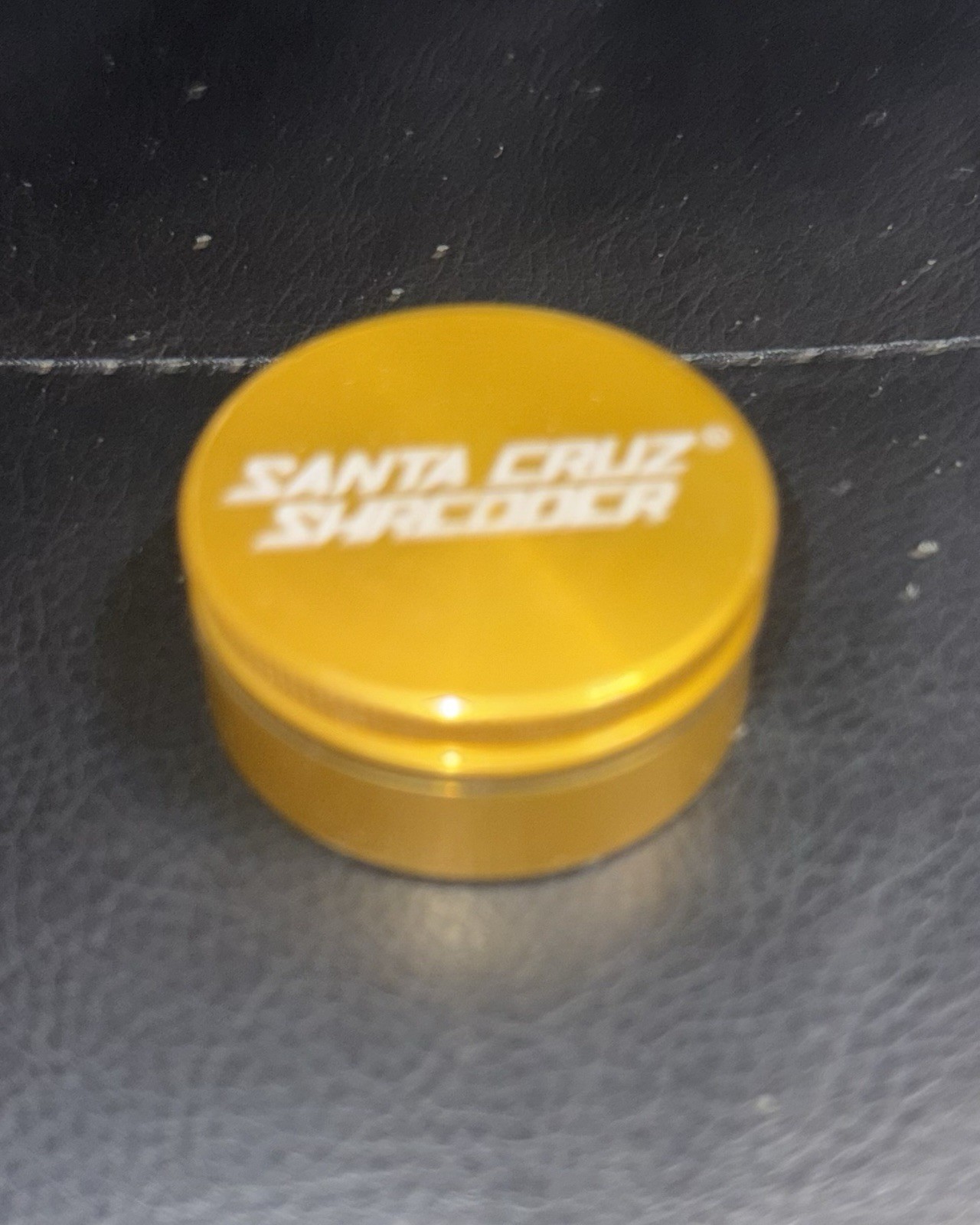 Santa Cruz 2 Piece Magnetic Grinder 1 5/8”  In A Yellow / Gold Color  New