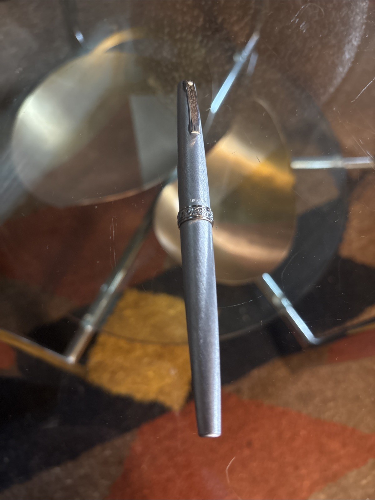 Lady Sheaffer Australia White Dot Brushed Steel And Chrome Fountain Pen