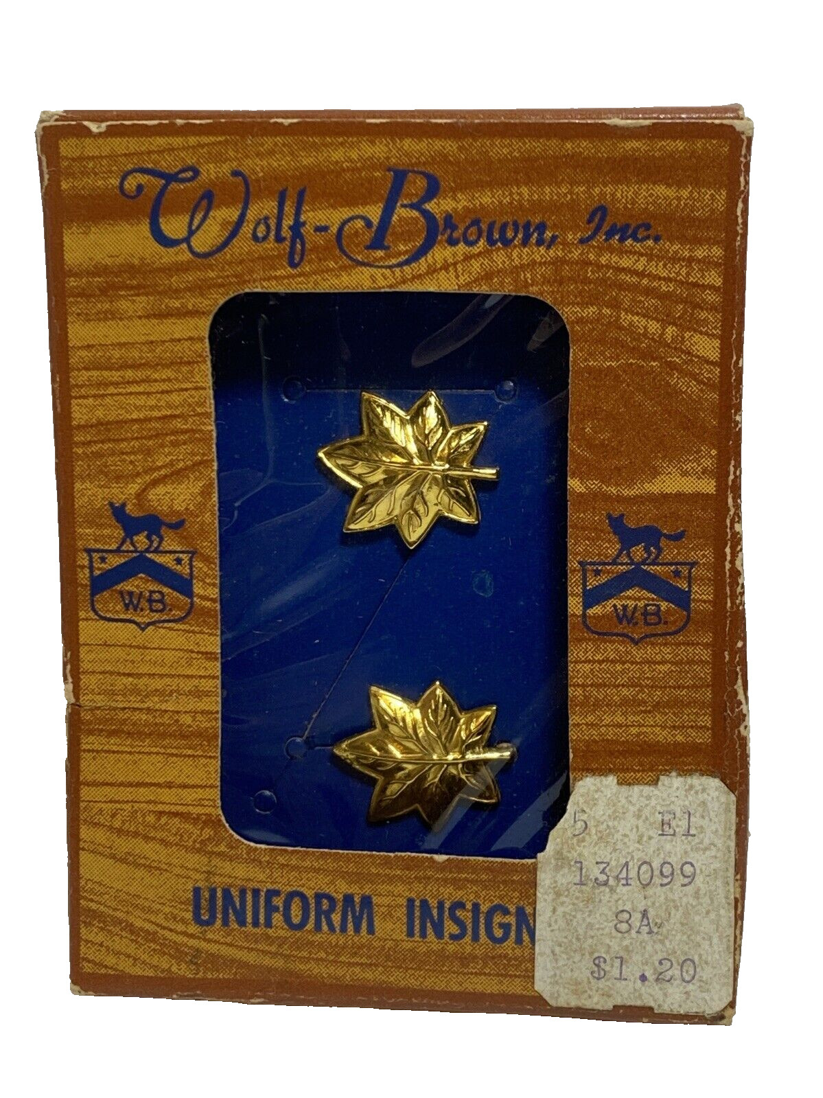 Vintage US NAVY* Lieutenant Commander Leafs 1/20th 10K GF Wolf Brown Inc.