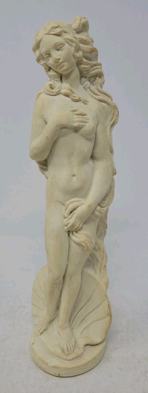 Vintage Norleans Figure Art (Molded Plaster?) Woman Shell Long Hair RARE England