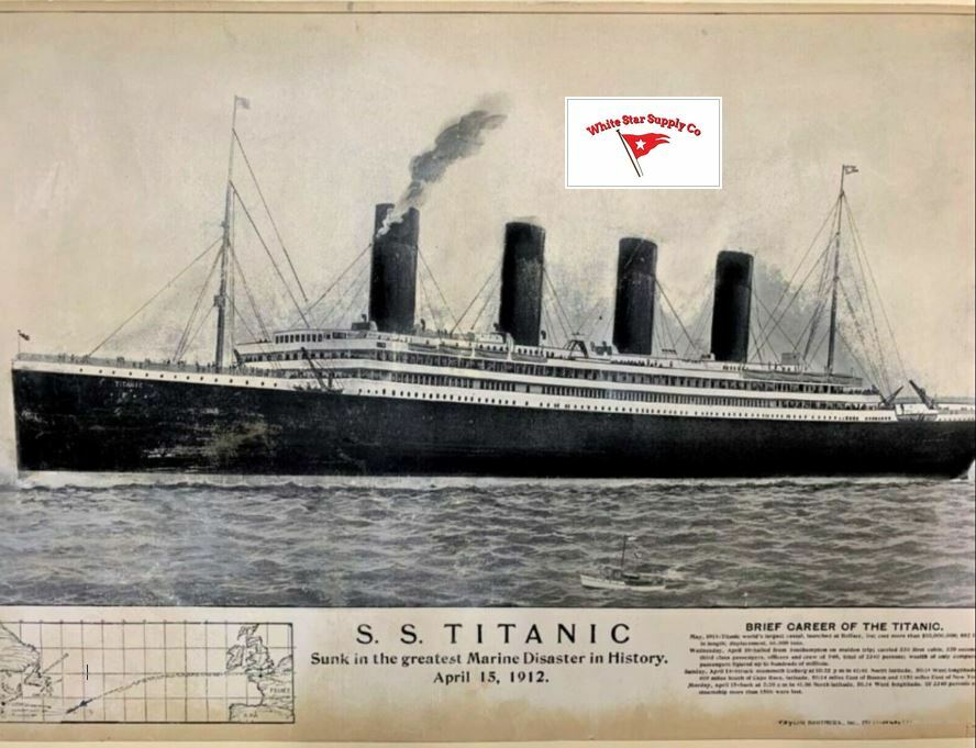 RMS Titanic set of old Lithographs, Beautiful Replicas 1912