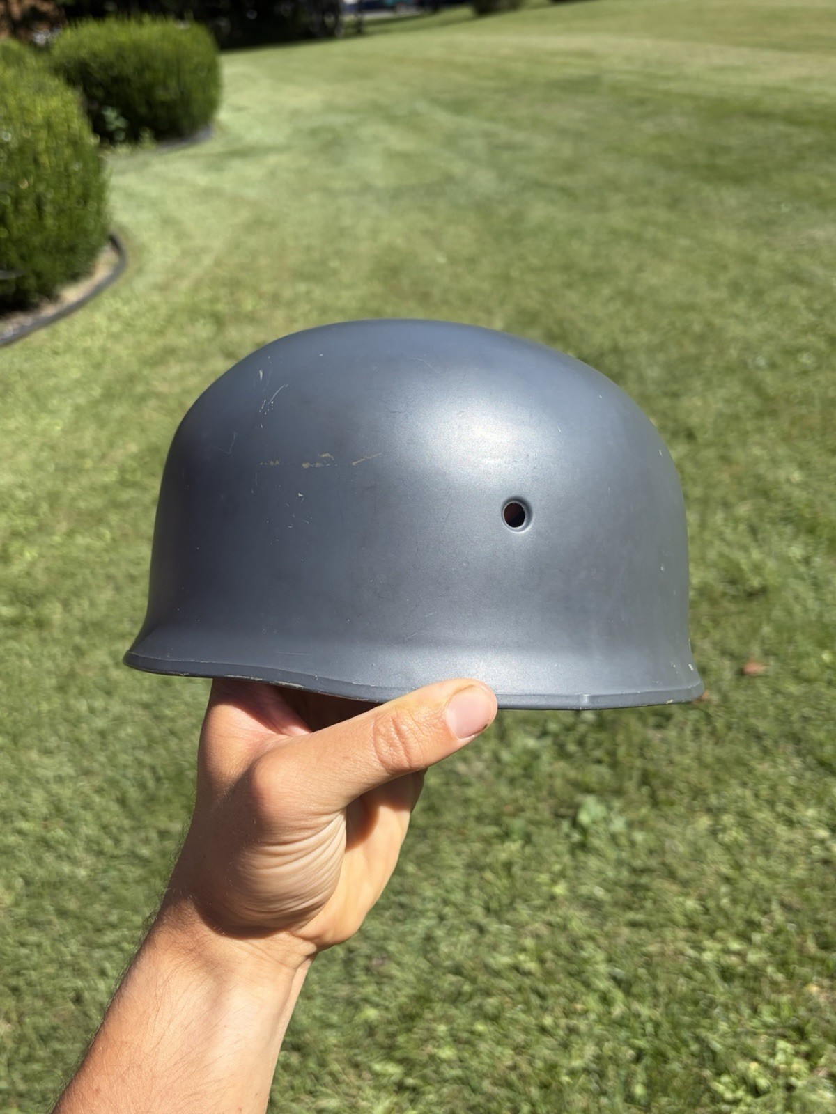 RARE ORIGINAL WEST GERMAN EXPERIMENTAL FALLSCHIRMJÄGER HELMET SHELL  PROTOTYPE