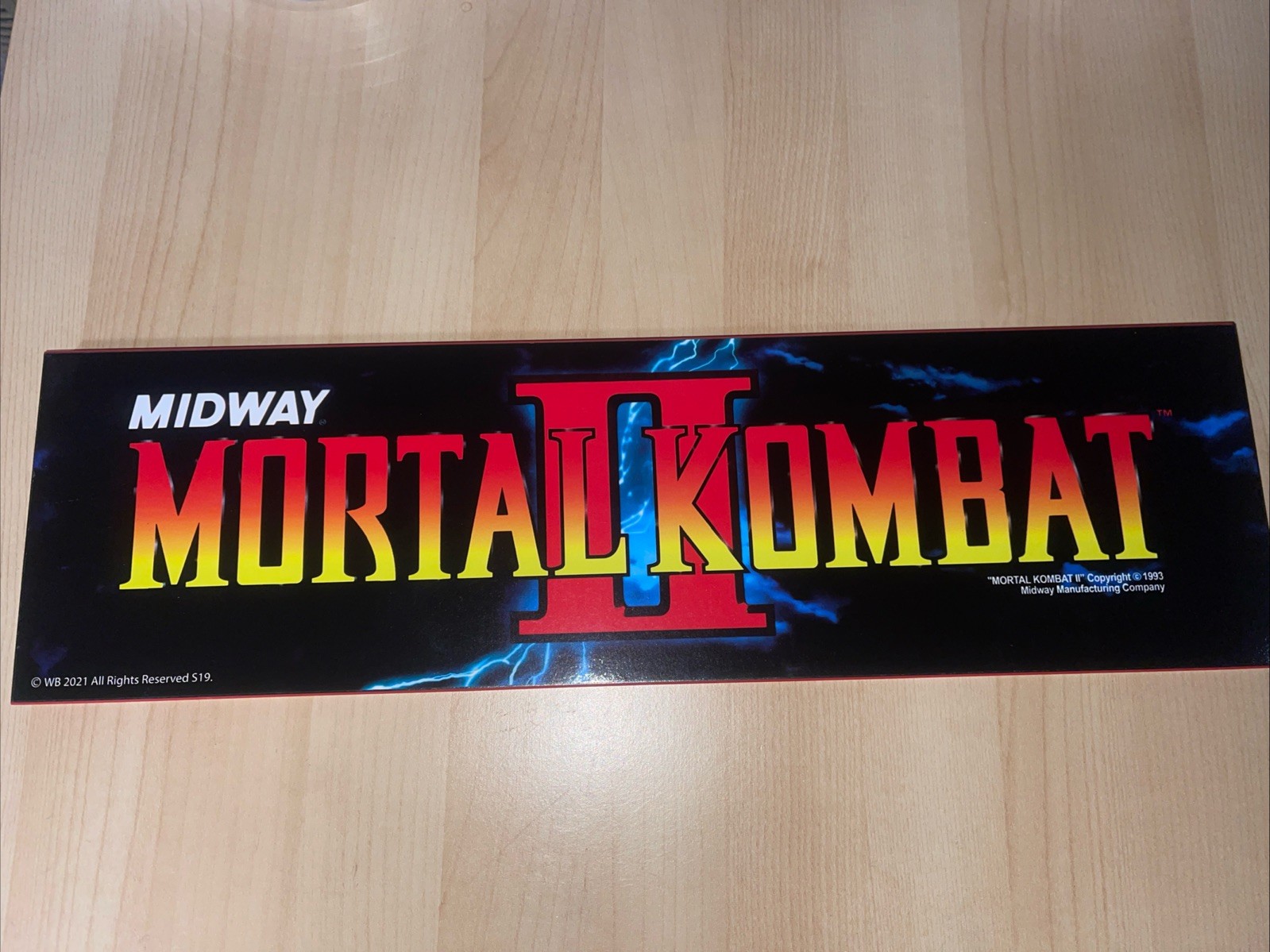 OEM Original Arcade 1Up Mortal Kombat 2 MARQUEE (Part B)