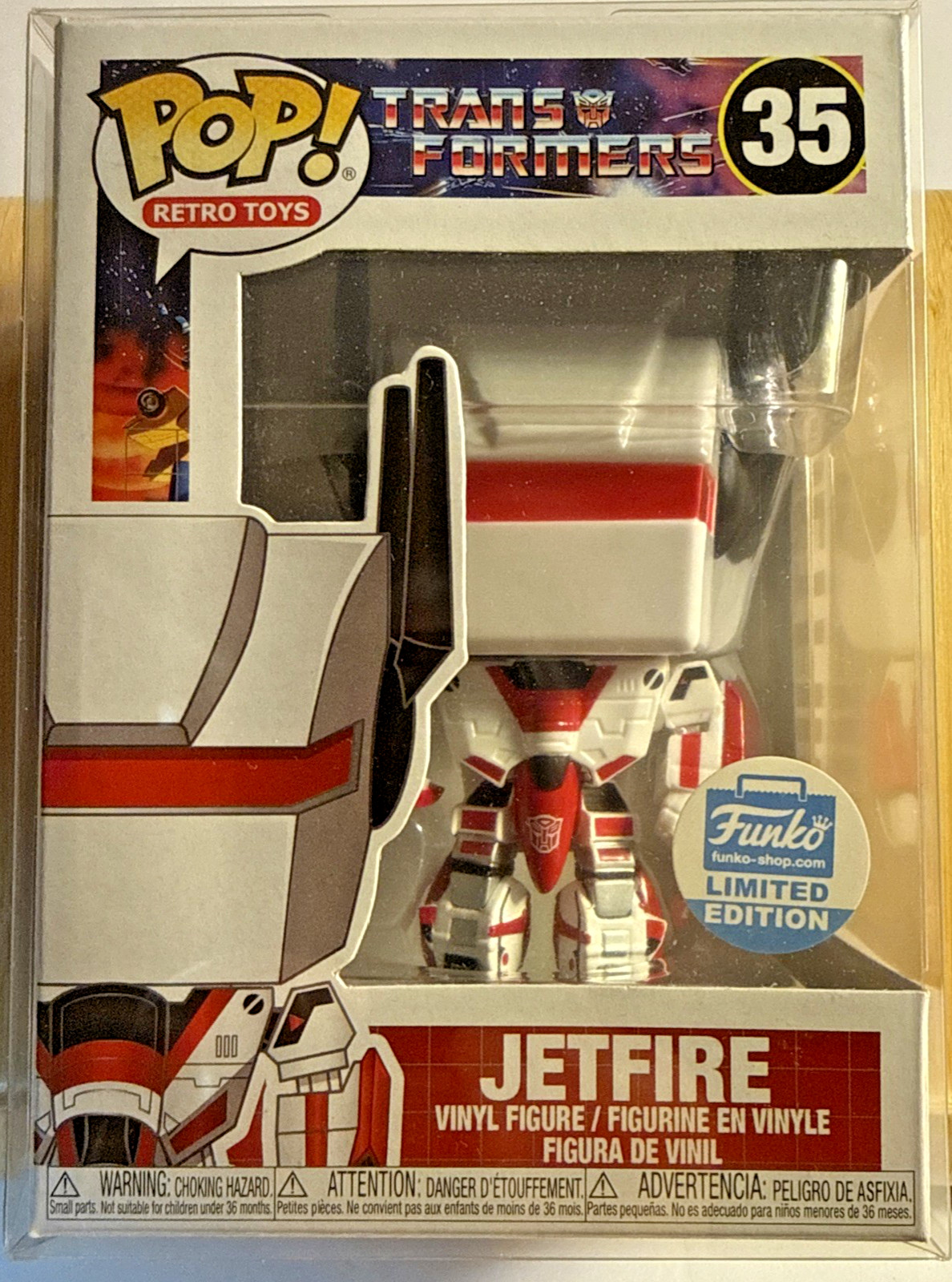 Funko Pop Retro Toys Transformers Jetfire #35 w/Protector Funko Shop Exclusive