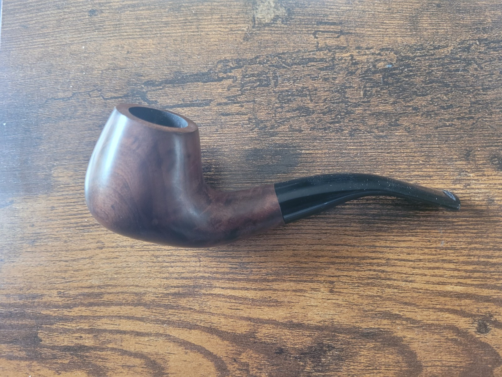 European Hand Made Full Bent Wood Tobacco Pipe With Balsa Wood Filter New