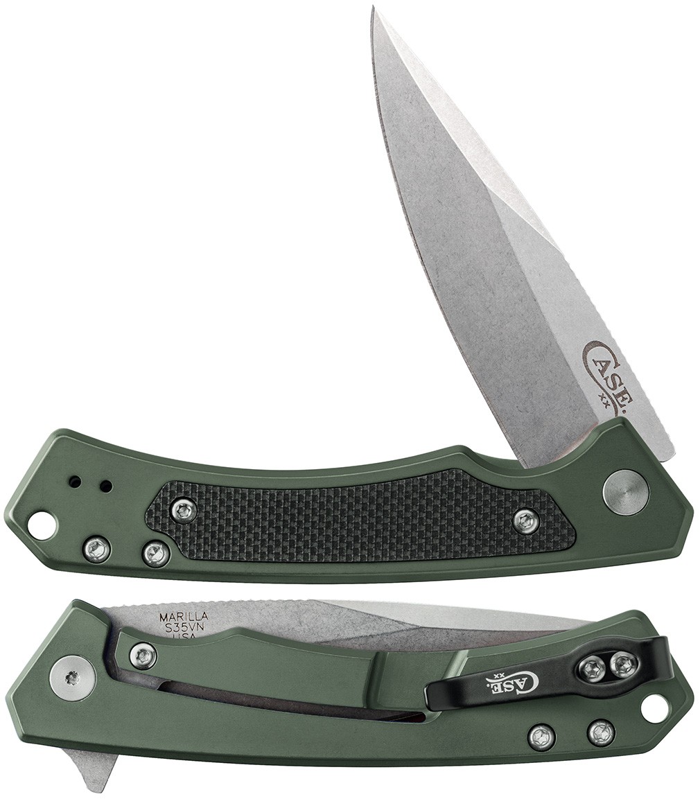 CASE XX KNIVES MARILLA™ EDC - OD GREEN ANODIZED ALUMINUM/G10 MARILLA S35VN (2588