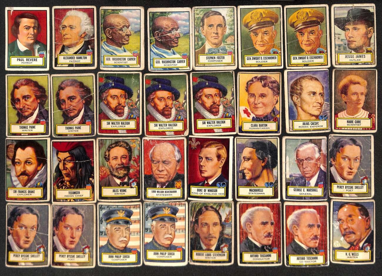 1952 Topps Look n See  FAIR  lot of 44 cards 32 different D107727