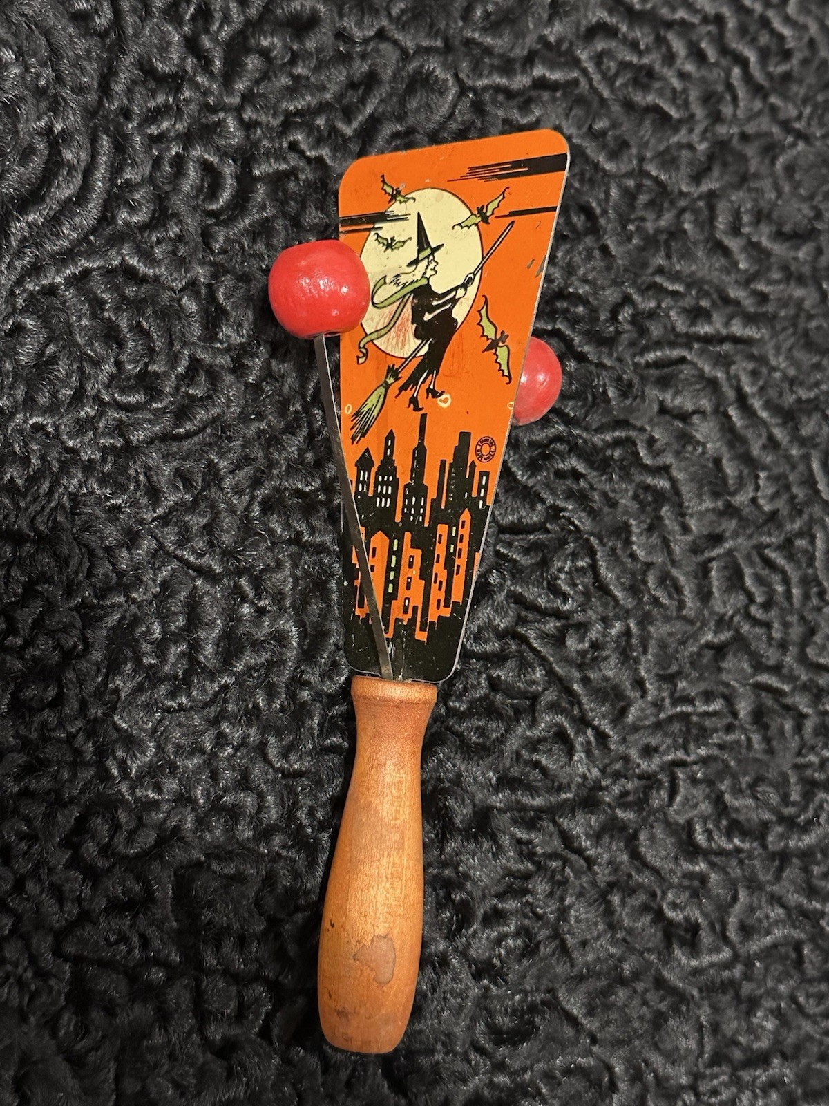 Rare Vintage Halloween T. Cohn Putty Knife Noisemaker