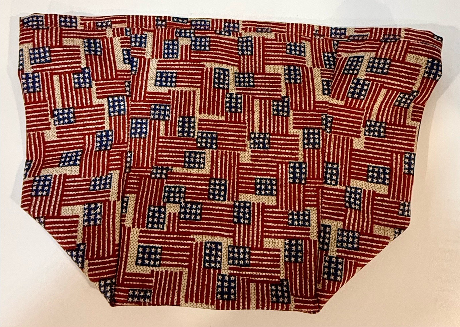 Crazy Good Tall Tissue Basket Liner from Longaberger Old Glory patriotic fabric