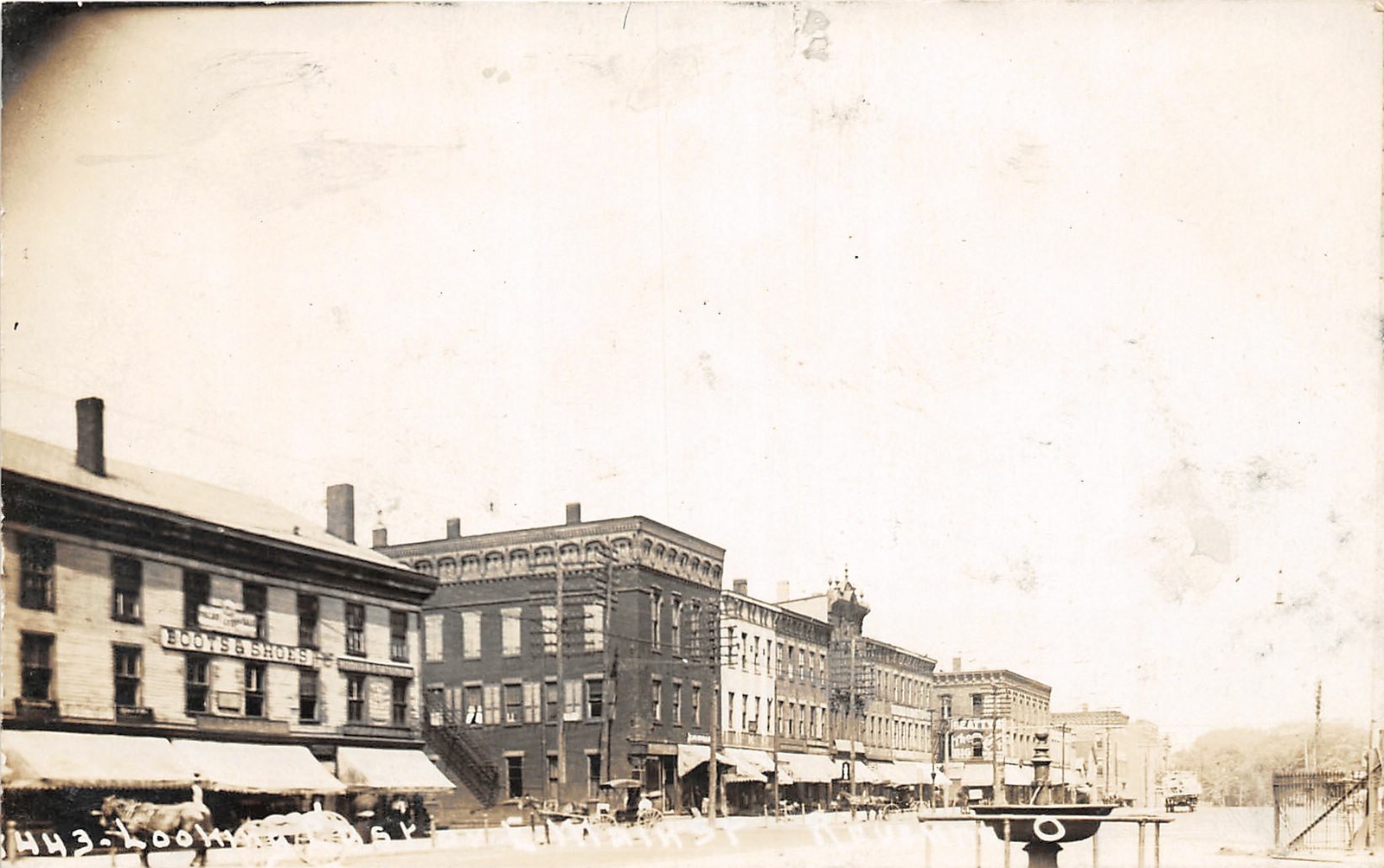 G95/ Ravenna Ohio RPPC Postcard C1910 Leiter Image Main Street