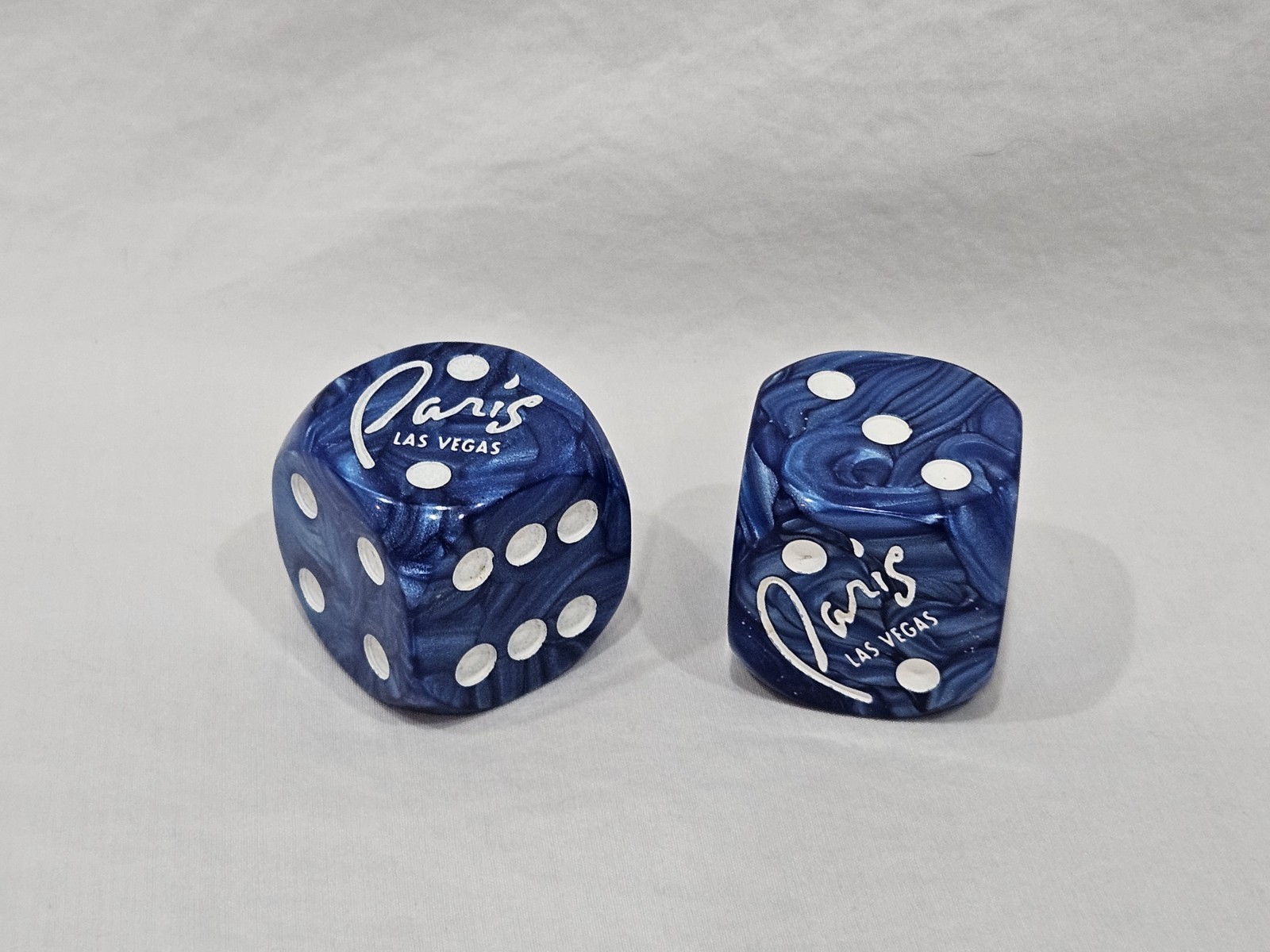 Vintage Paris Las Vegas Hotel Casino Jumbo Souvenir Dice Pair 1.5\