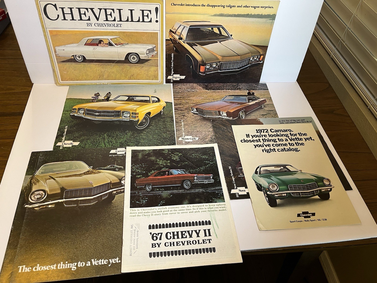 Vintage 1970\'s Chevrolet Sales Brochure Lot - Nova Camaro Chevelle Monte Carlo