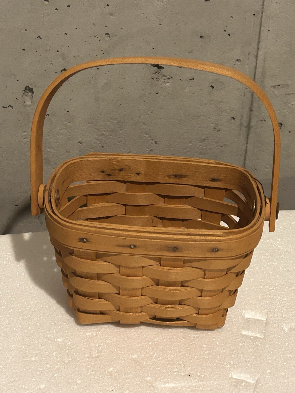 Longaberger 1997 ALL PURPOSE American Cancer Rectangle Single Handle Basket