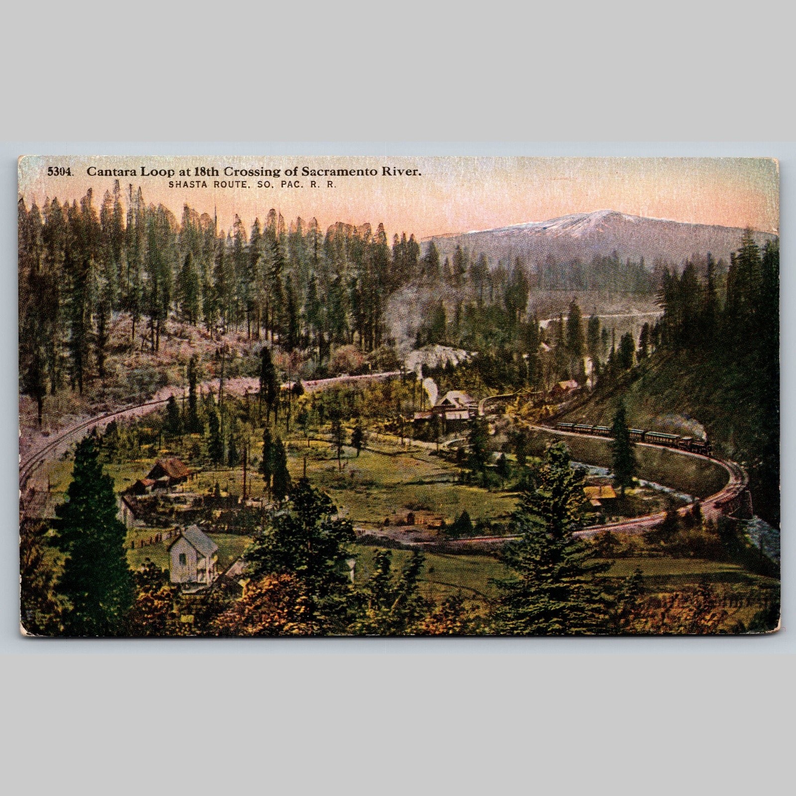 Postcard Cantara Loop 18th Crossing Sacramento River Shasta Route