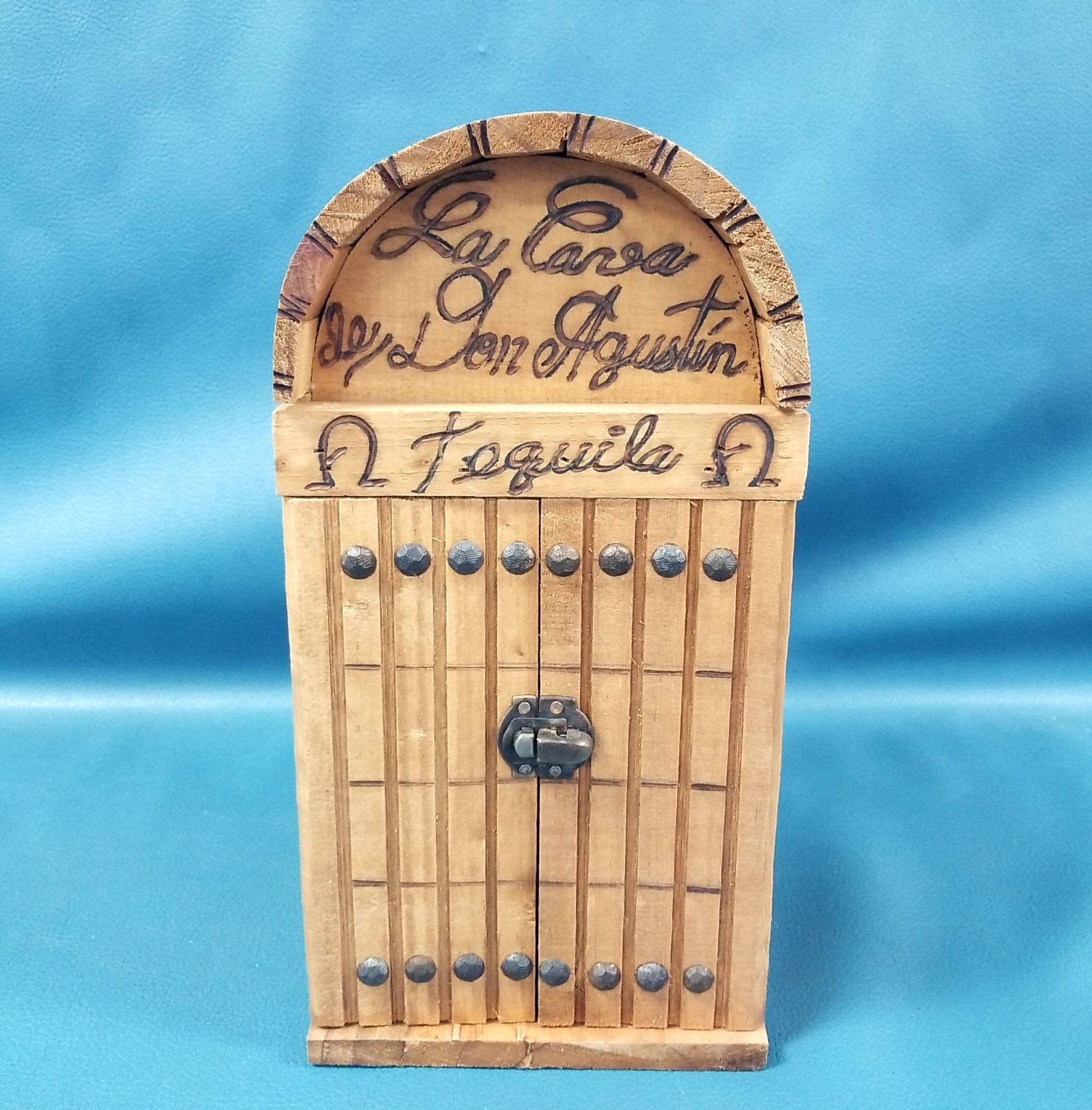 Vintage La Cava De Don Agustin Tequila Liquor Display Wooden Box Collectible 11