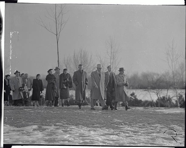Funeral for Sheppard's Father 1955 Photo - Dr. Samuel H. Sheppard , flanked by t
