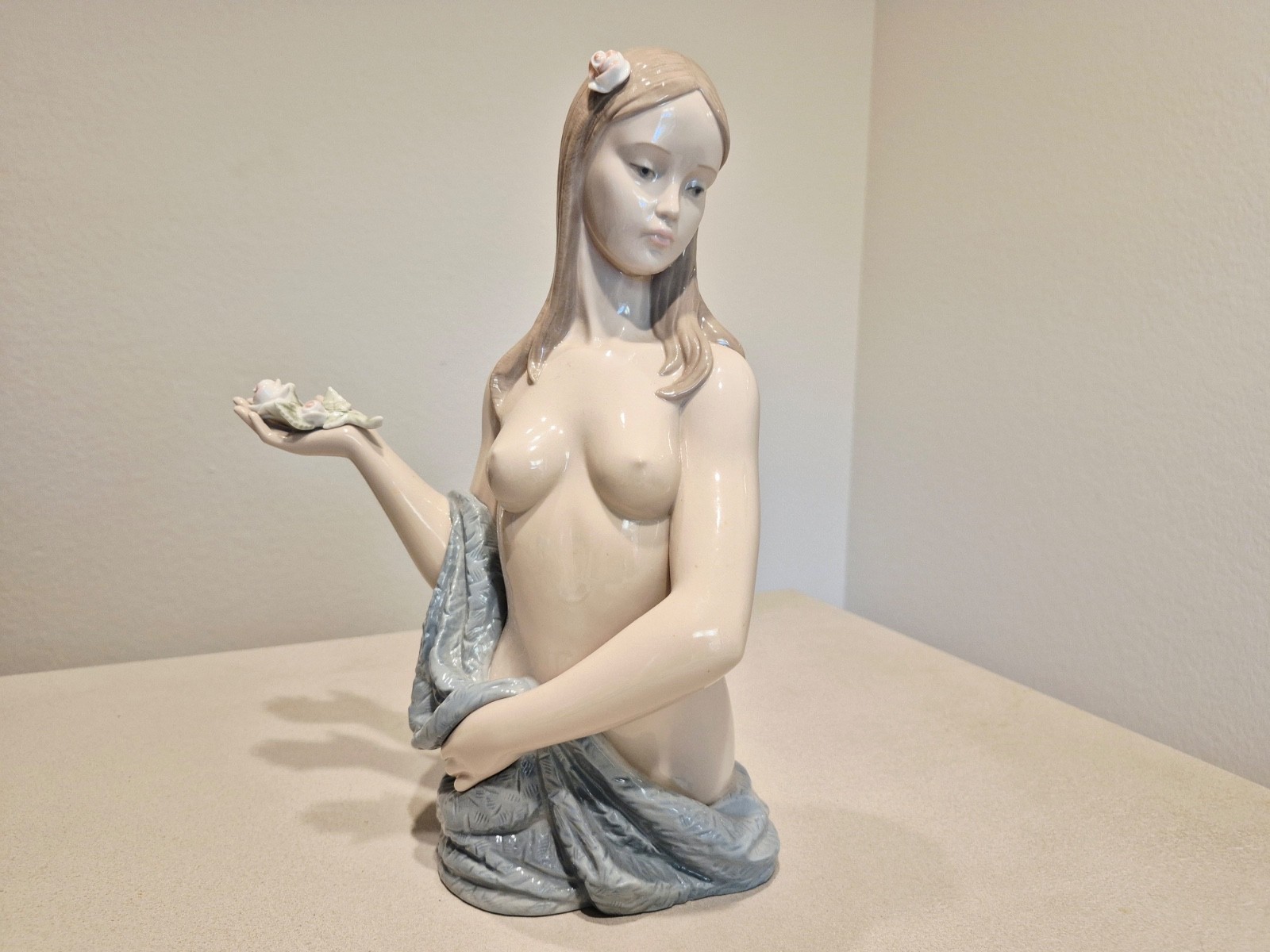 Vintage Nao by Lladro Beautiful Bather #1363 Glazed Mint Condition
