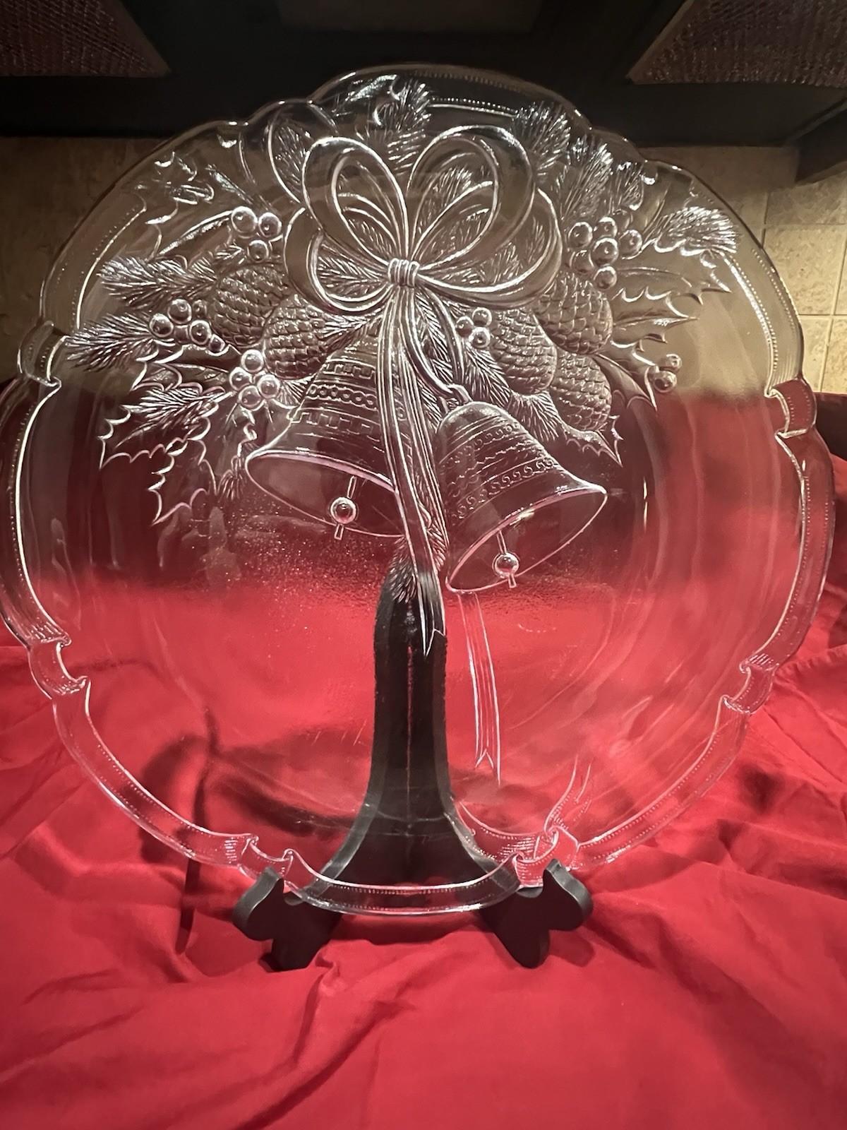 Vintage 1989 Mikasa Holiday Bells Platter & Serving Plates (Set of 6)