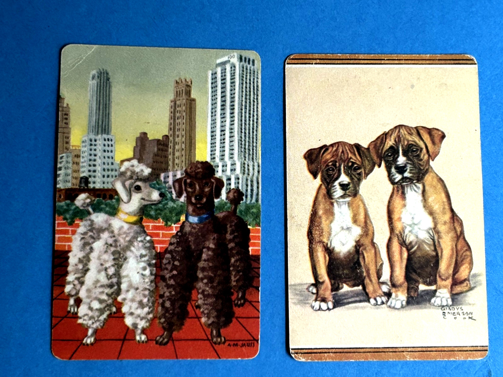 SET OF VNT 1950'S SWAP PLAYING CARDS/BLANK BACKS
