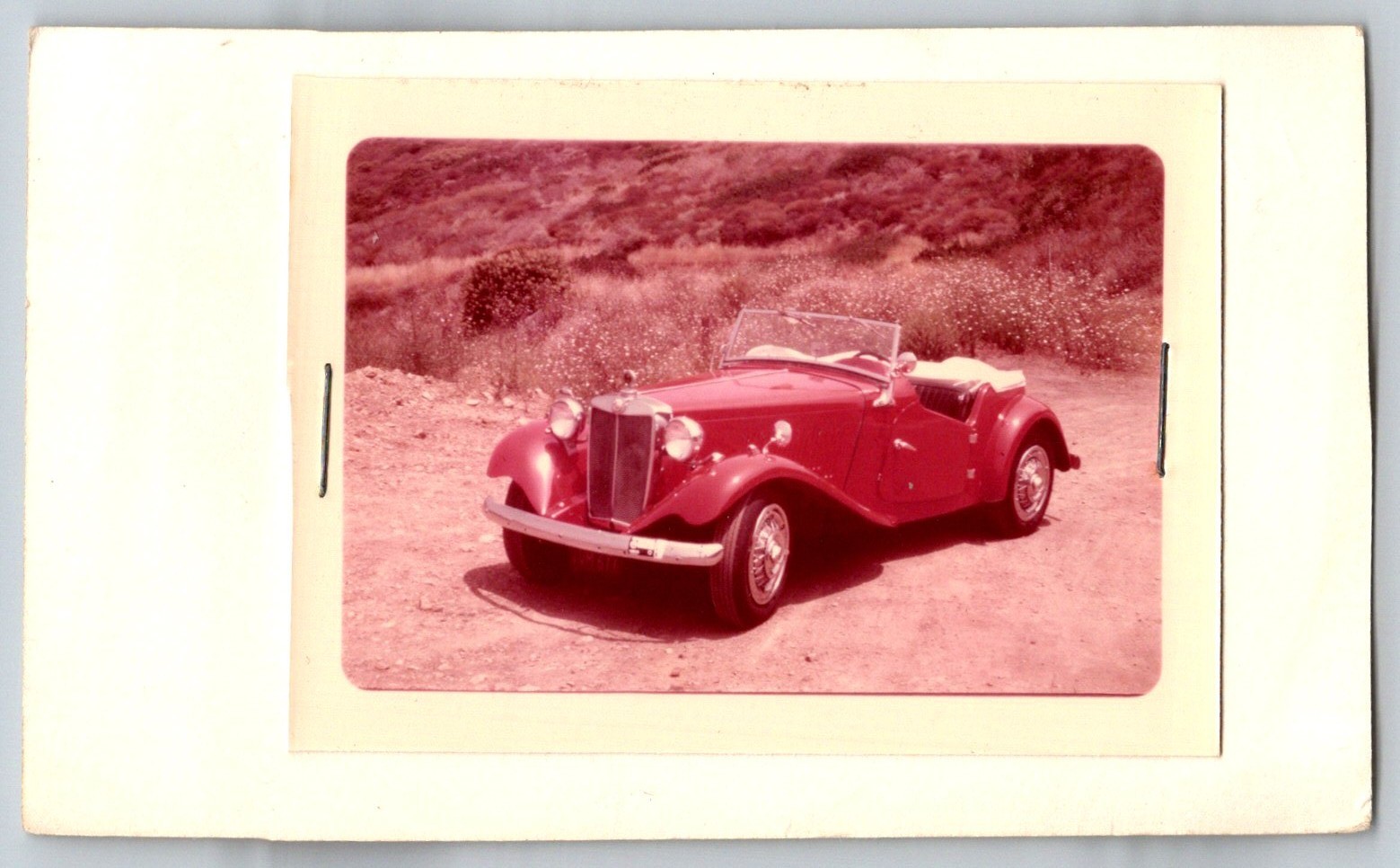 Vintage 1969 Photo 3x5 1952 MG TD Roadster Convertible Car Malibu California