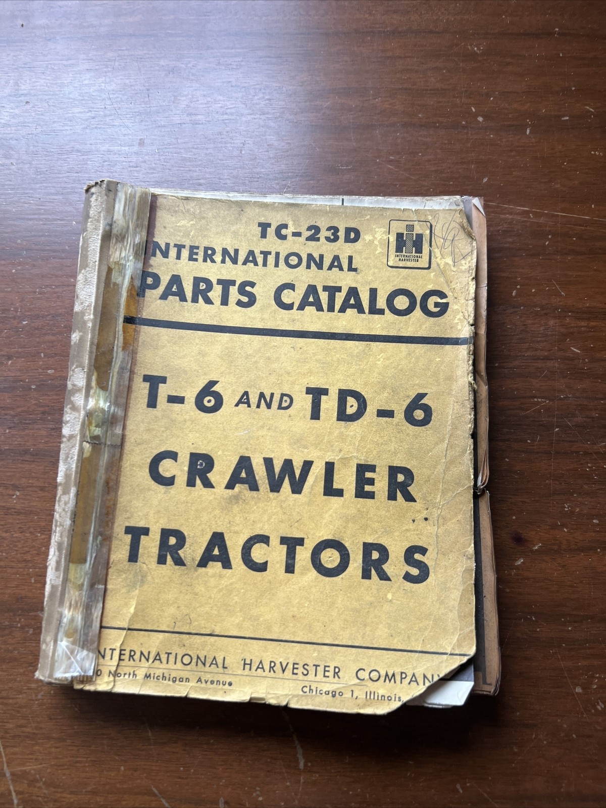 Vintage IH International Harvester TC-23D Parts Catalog T-6 TD-6 Crawler Tractor