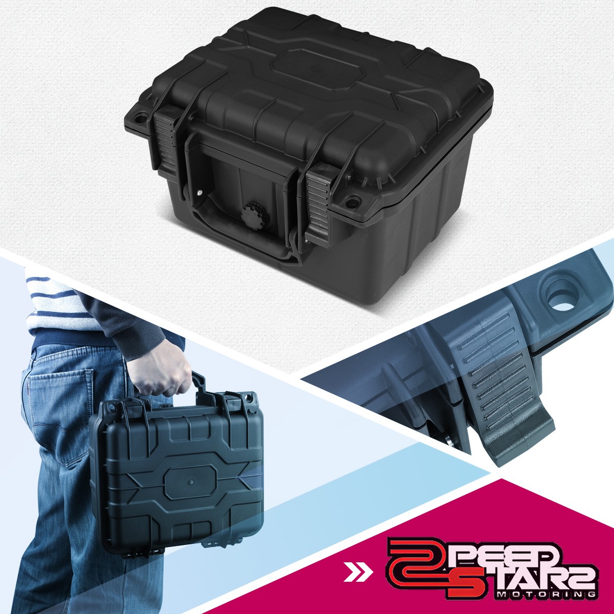Black Case Heavy Duty Waterproof Dustproof Storage for 9.5\ Black Case Heavy Duty Waterproof Dustproof Storage for 9.5\