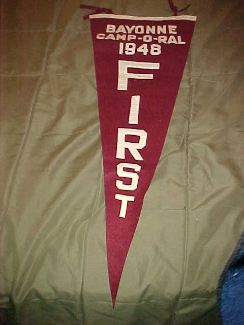Vintage Bayonne 1948 Camp-O-Ral Banner