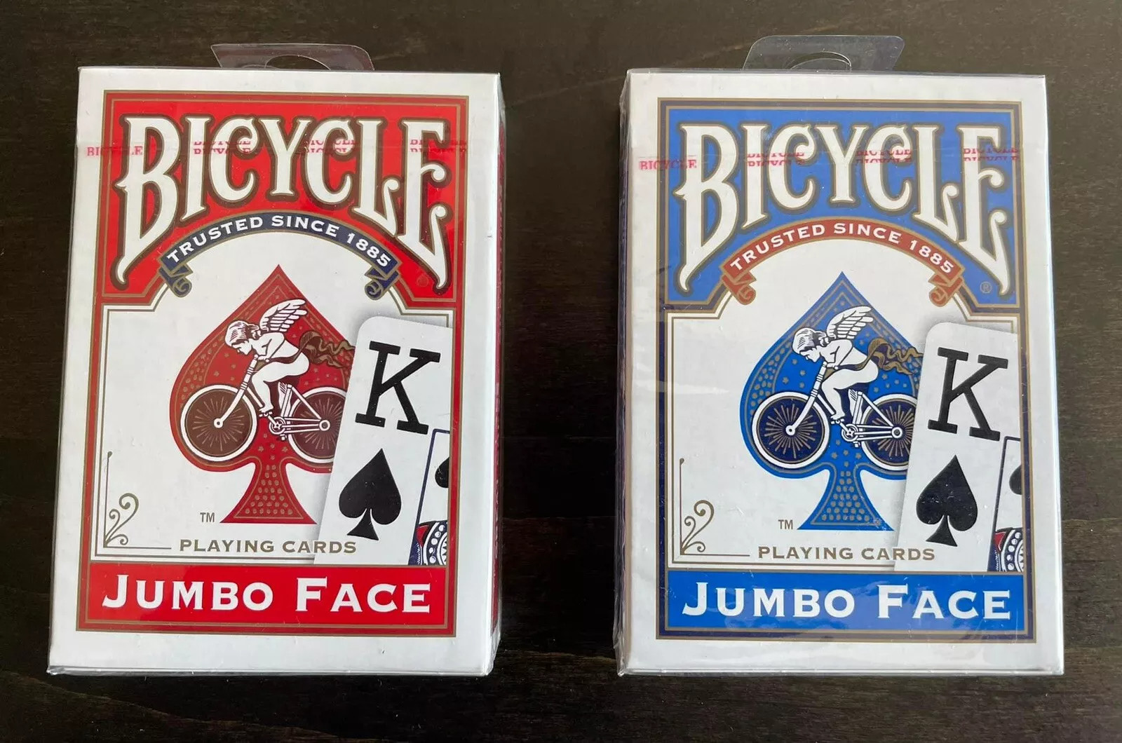 Bicycle Jumbo Face Prototype Playing Cards (Red & Blue)