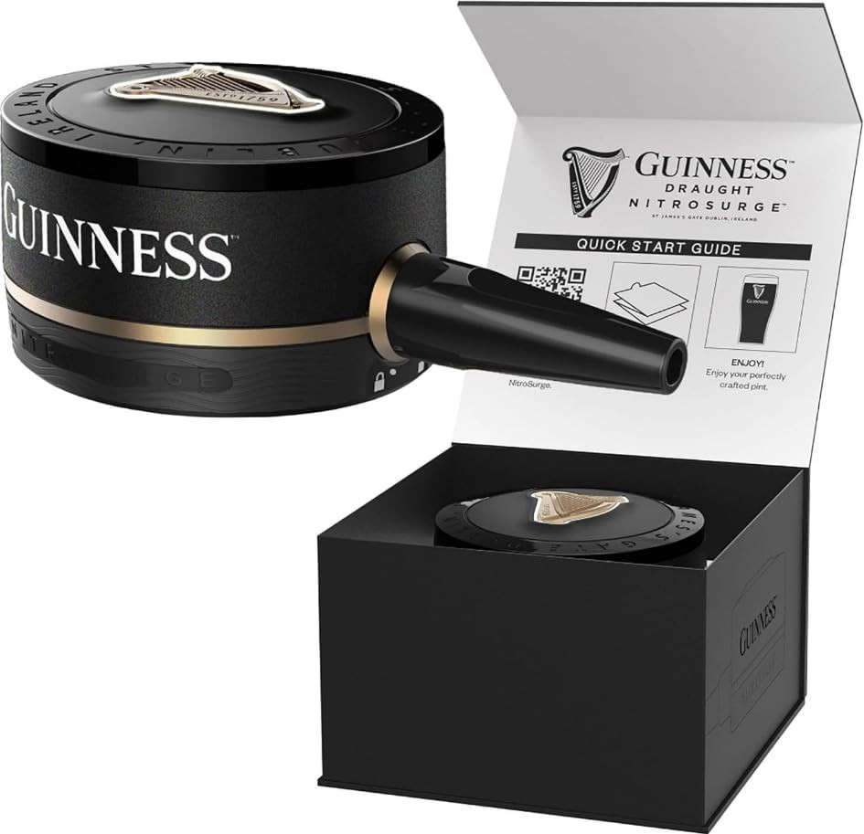 Guinness Draught Nitrosurge Device Stout Beer Perfect Pub Pour Home Rich Smooth Guinness Draught Nitrosurge Device Stout Beer Perfect Pub Pour Home Rich Smooth