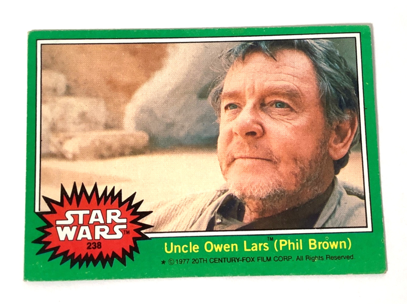 1977 Topps Star Wars Series 4 Green Uncle Owen Uncle Owen Lars #238 NM