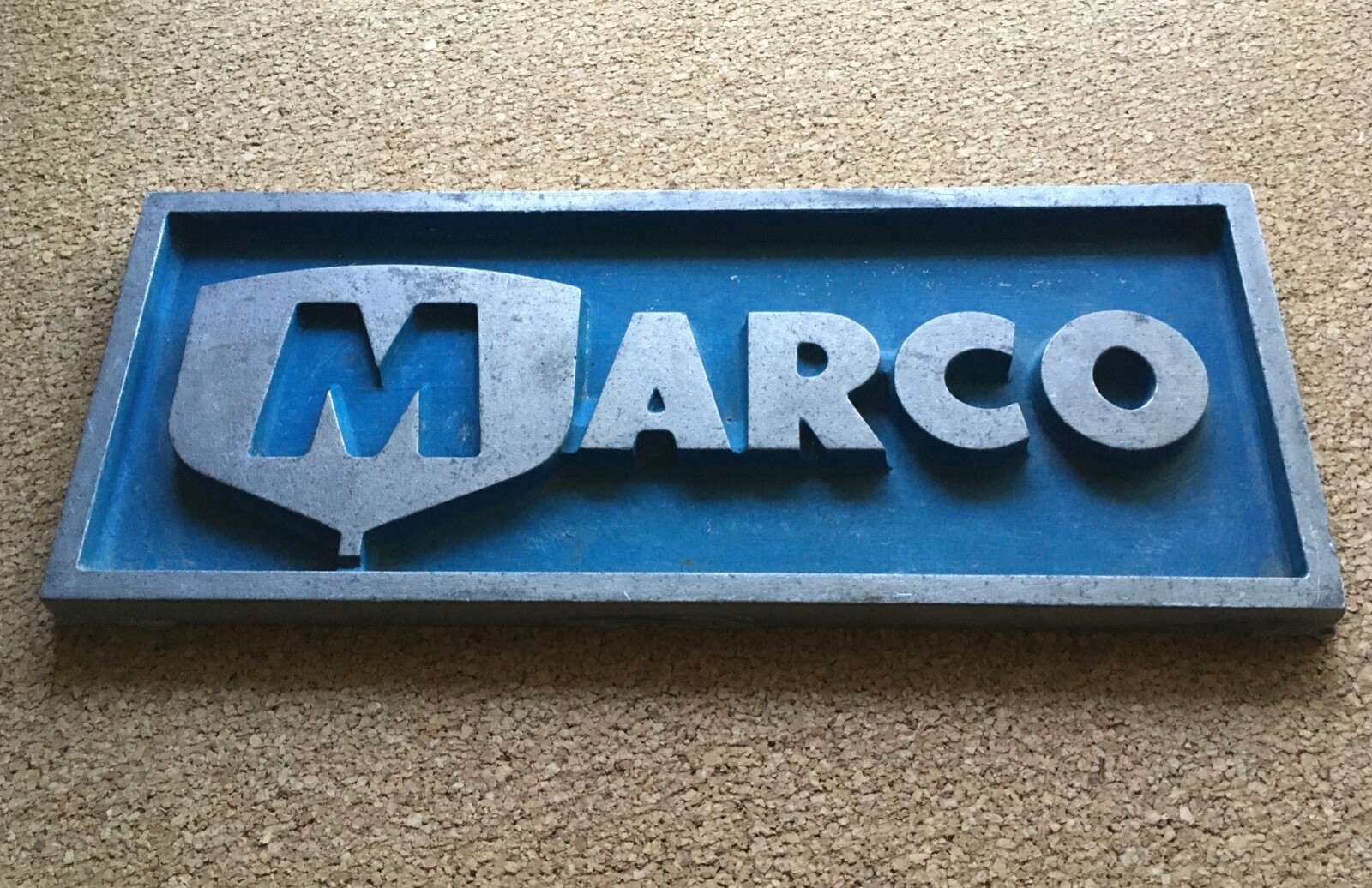Vintage MARCO Products Commercial Fishing Cast Metal Sign Seattle Maritime Boat