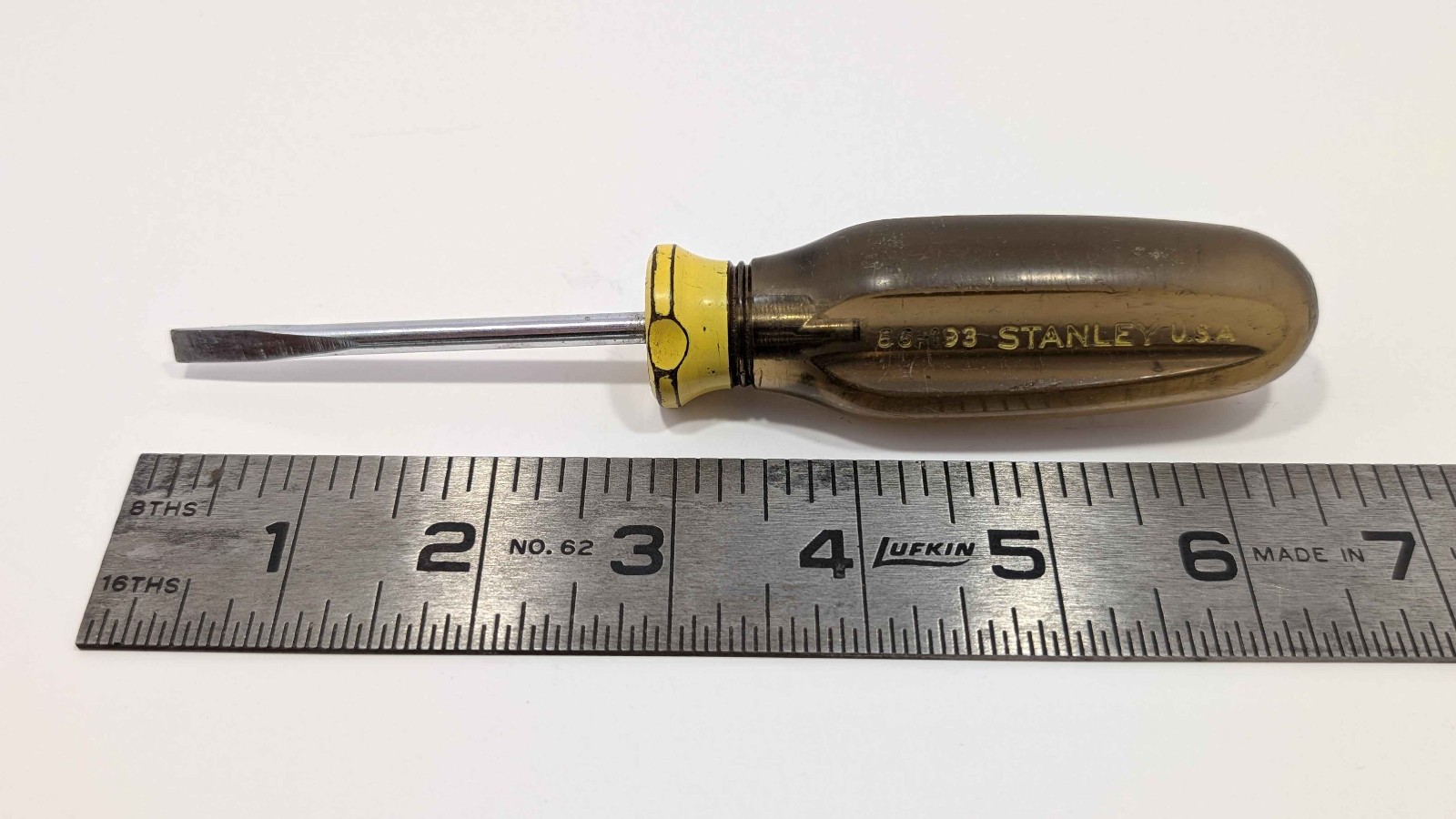Vintage Stanley Workmaster 66-193 6.5 In Slotted Screwdriver Made In USA