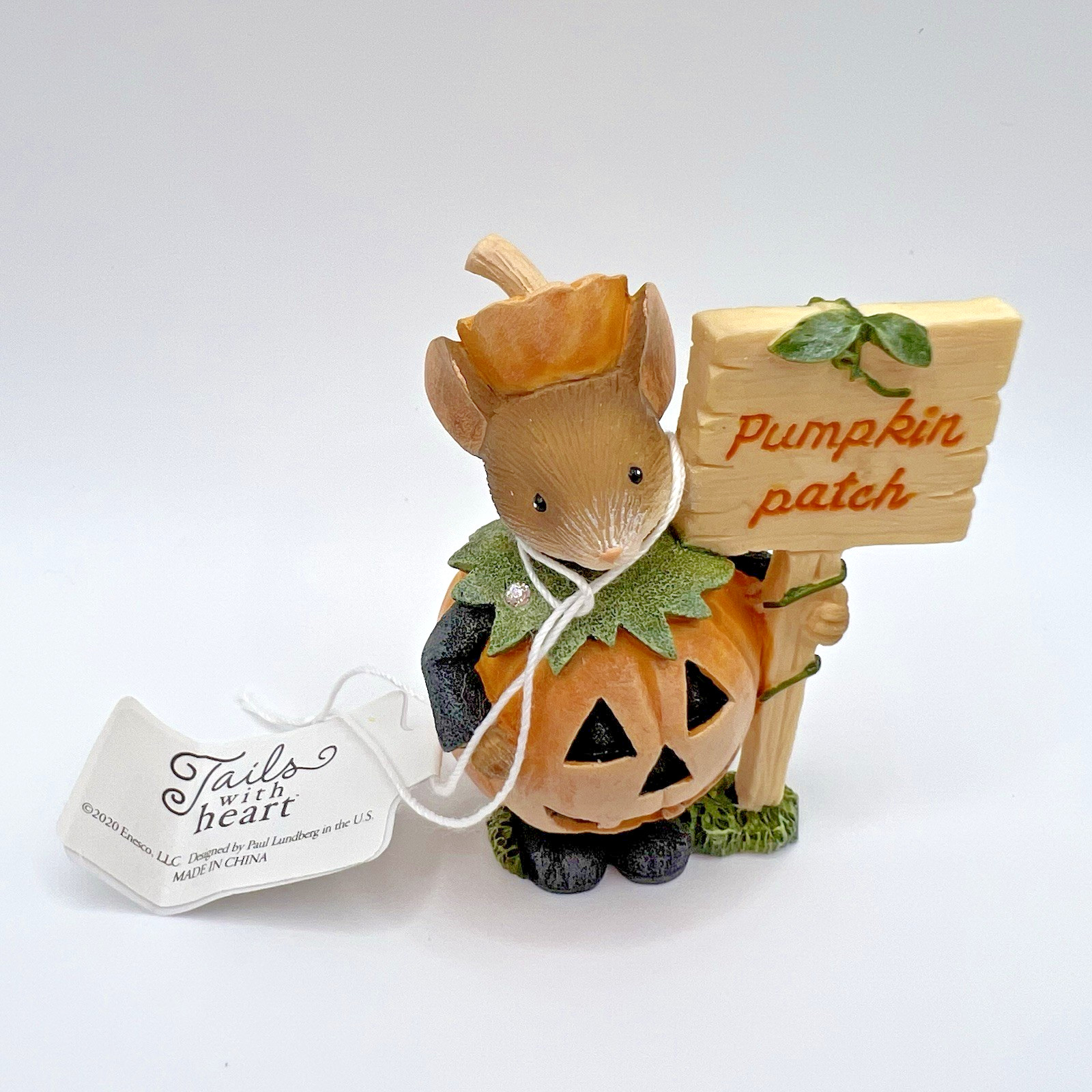 Enesco Tails With Heart Pumpkin Spice Mice 6006558 Halloween Mouse Patch