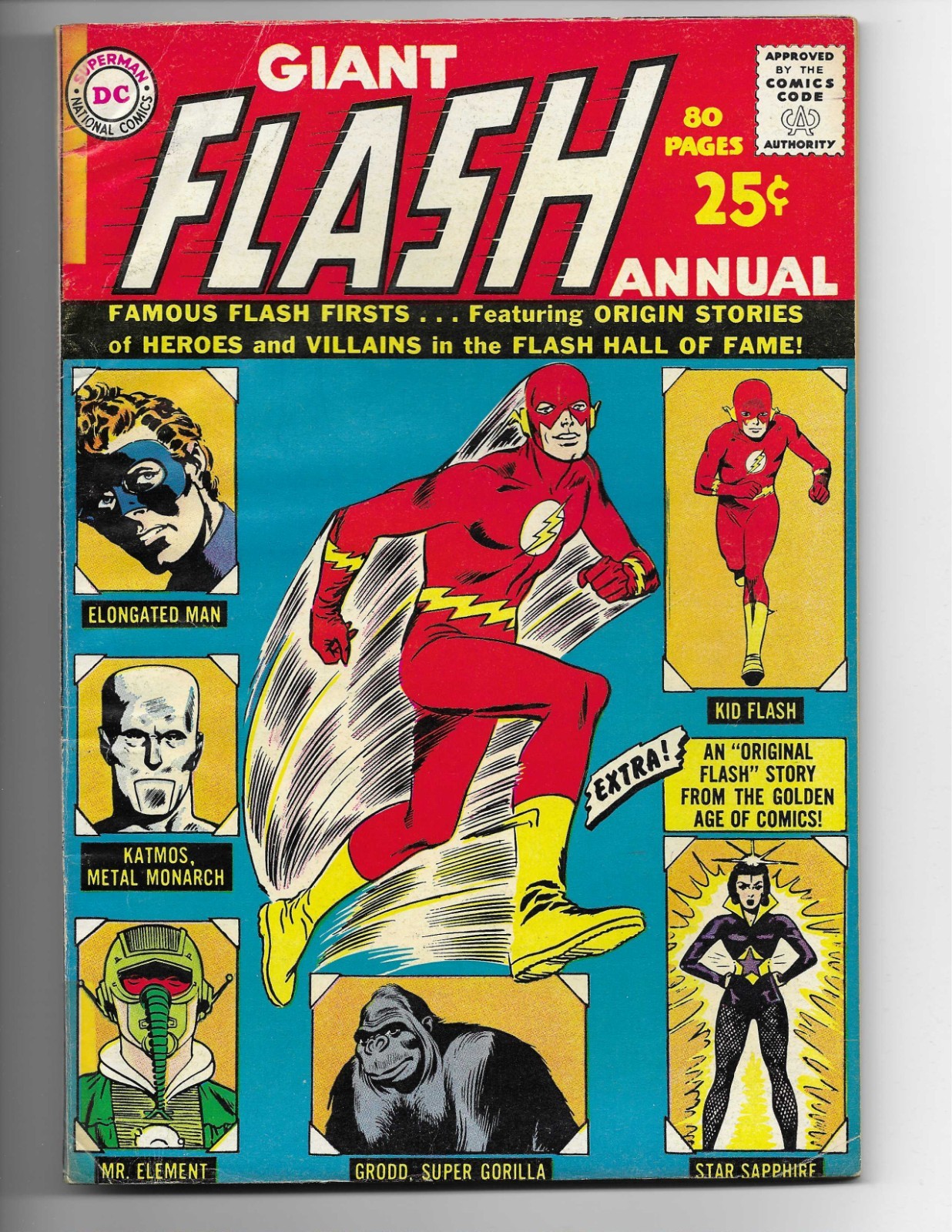 Flash Annual 1 1963 DC Comics VG- 3.5 Gorilla Grodd Star Sapphire Kid Flash