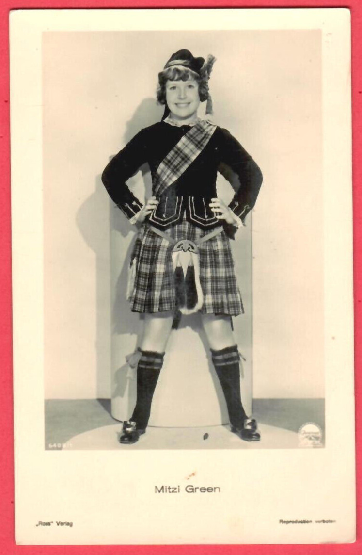 MITZI GREEN # 6408/1 VINTAGE PHOTO PC. PUBLISHER GERMANY UK 2555