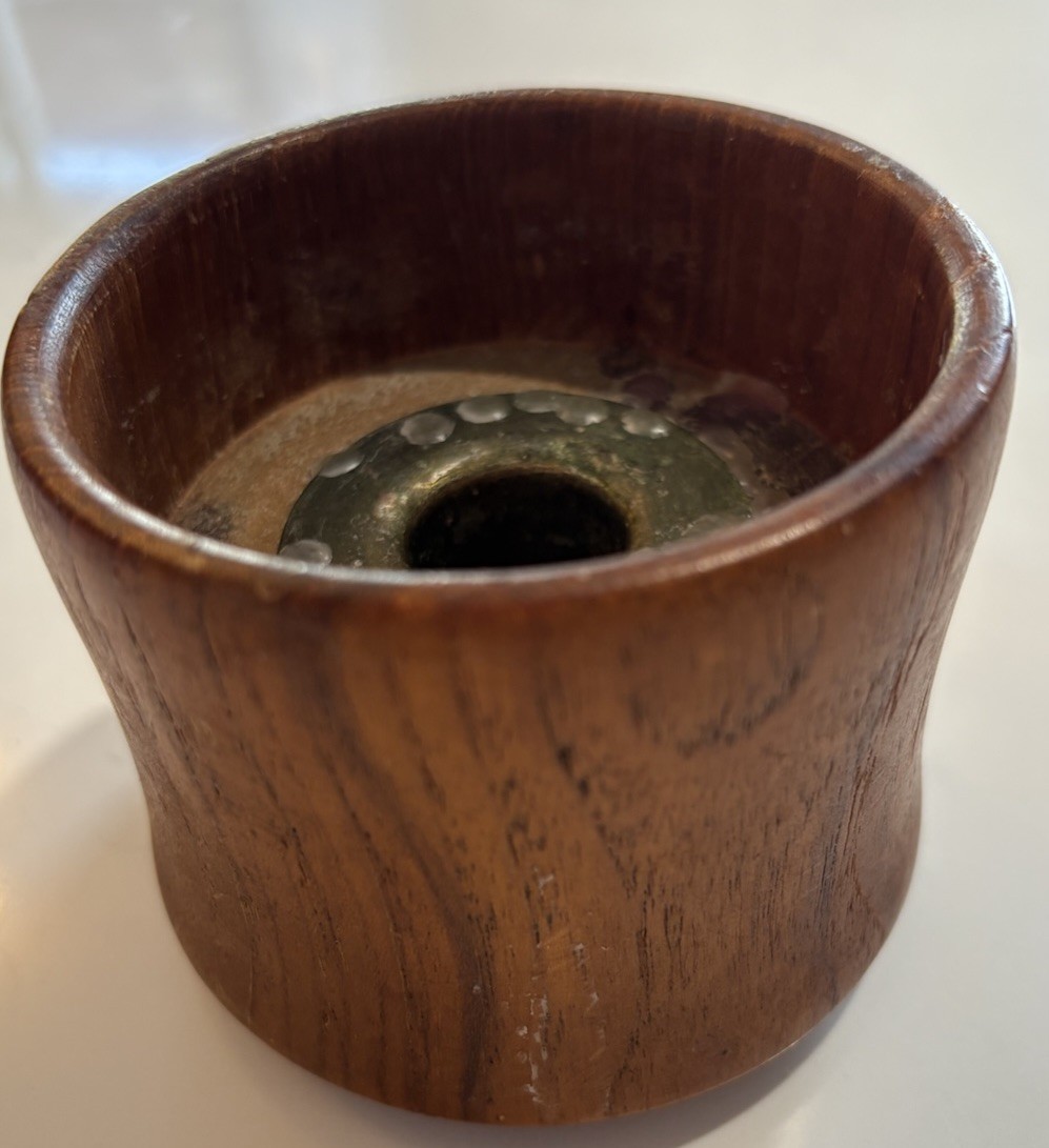 Thailand Vintage MCM Dolphin Genuine Teakwood Candle Holder