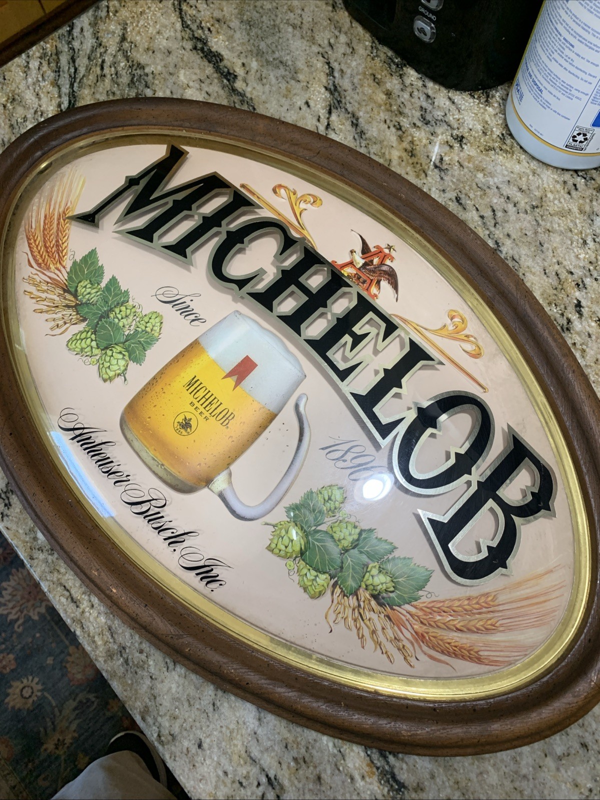 Vintage MICHELOB Sign Approximately 23” X 15” - Oval
