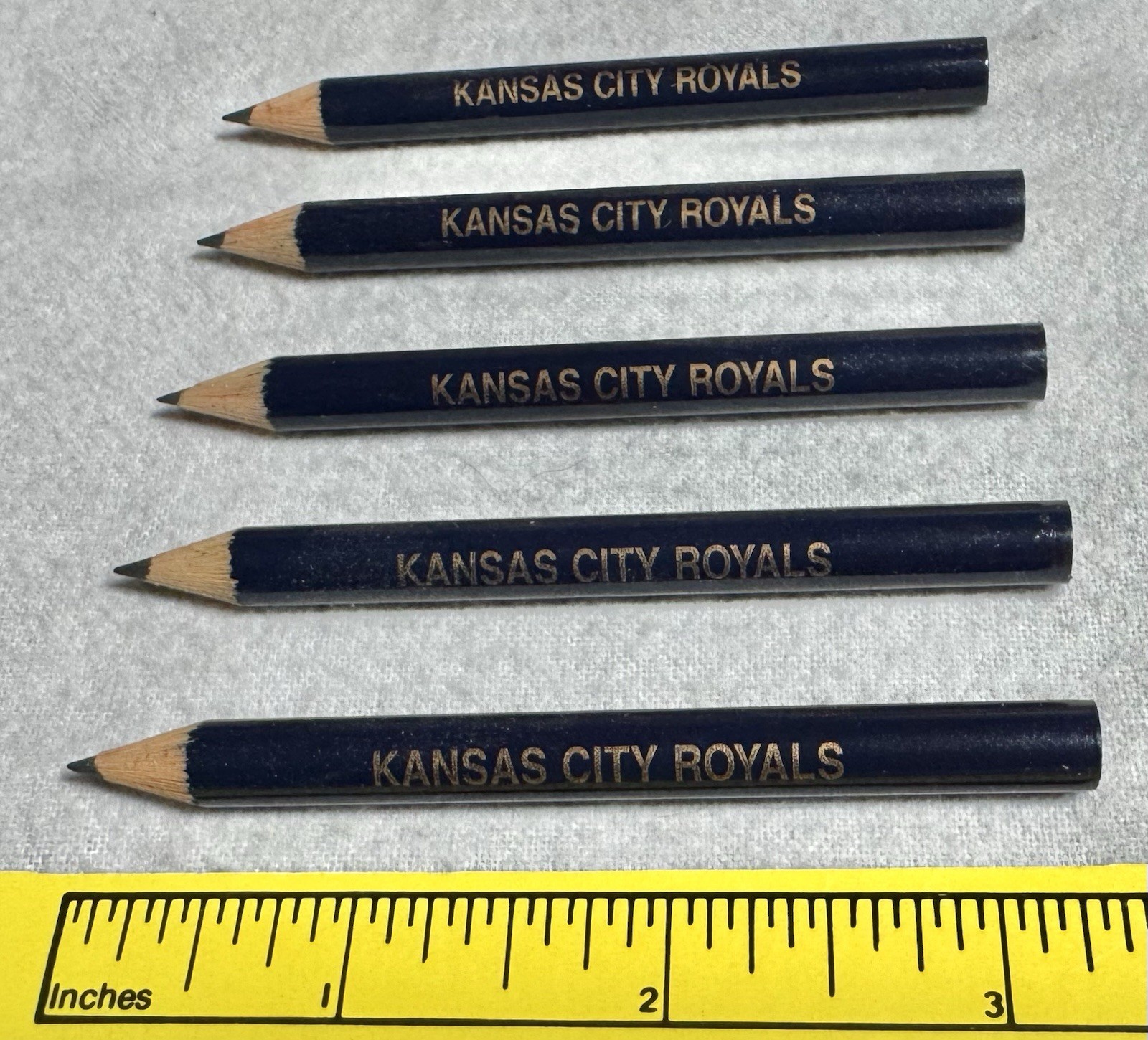 Vintage Kansas City Royals Wood Pencil Lot 5 Collectible Golf Cart Size Sharp