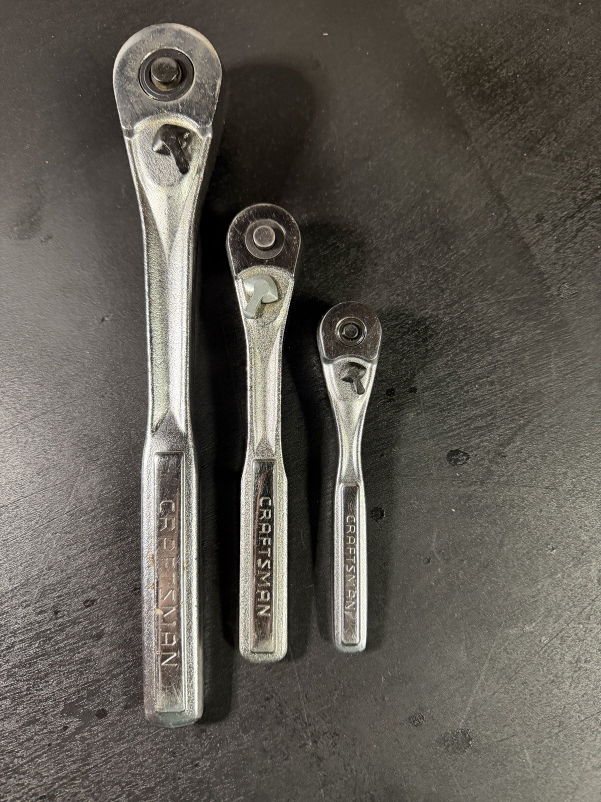 Craftsman 1/4, 3/8, 1/2 Ratchet Set - Made In USA - Vintage