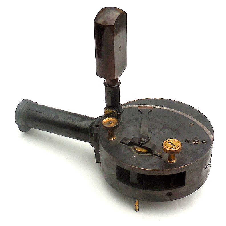 Antique Victorian Elliot Brothers of London Brass Cylinder Drum Sextant c1869